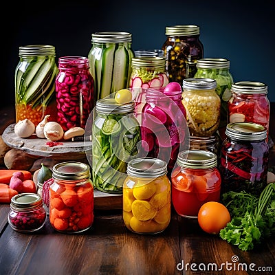 Pickled food jar Stock Photo