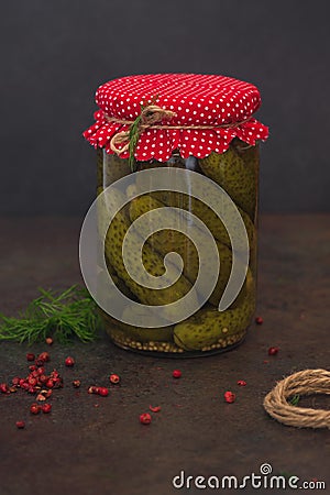 Pickled gherkins Stock Photo