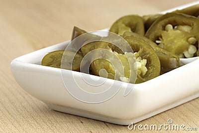 Pickled jalapenos Stock Photo