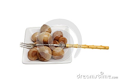 Pickled onions Stock Photo