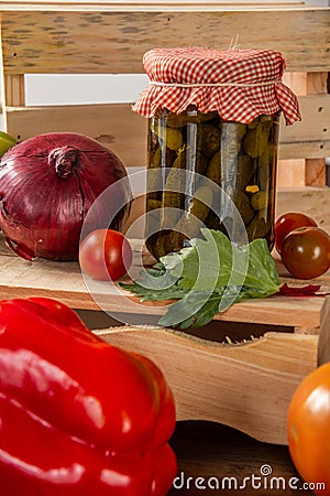 Pickled and vegetables Stock Photo