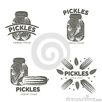 Pickles logo templates Cartoon Illustration