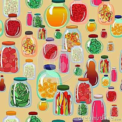 Pickles seamless pattern Vector Illustration