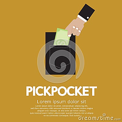 Pickpocket Vector Illustration