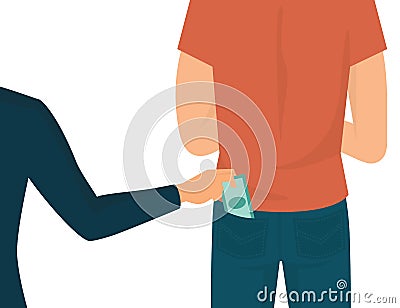 Pickpocket Vector Illustration