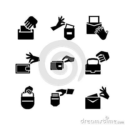 Pickpocket icon or logo isolated sign symbol vector illustration Vector Illustration