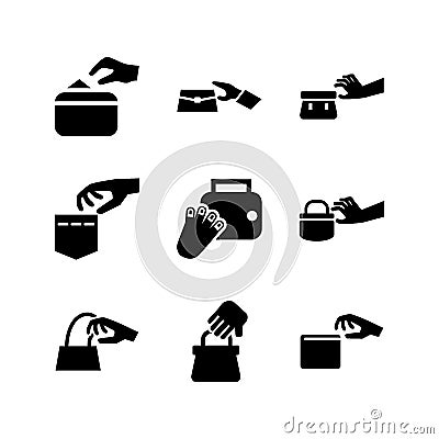 Pickpocket icon or logo isolated sign symbol vector illustration Vector Illustration