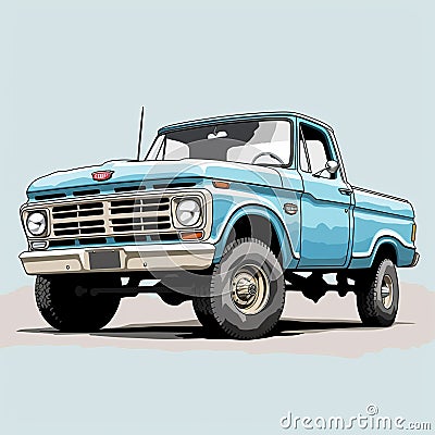 Pickup truck branding with a strong presence Stock Photo