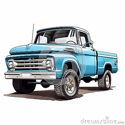 Pickup truck branding with a strong presence Stock Photo