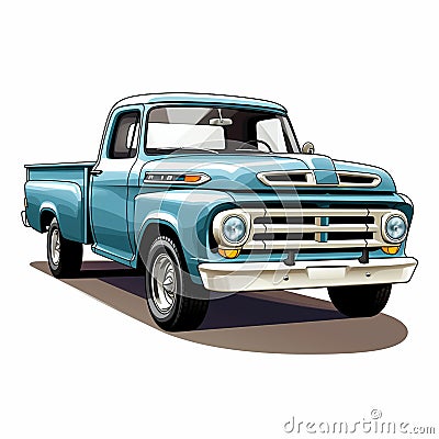 Pickup truck branding with a strong presence Stock Photo