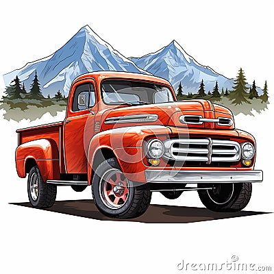 Pickup truck JPEG image is clear and concise Stock Photo