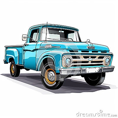 Pickup truck rental Book now! Stock Photo