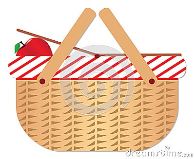 Picnic basket Vector Illustration