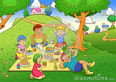 Picnic Vector Illustration