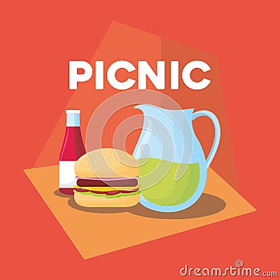 Picnic food design Vector Illustration