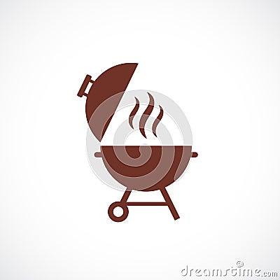 Picnic grill vector icon Vector Illustration