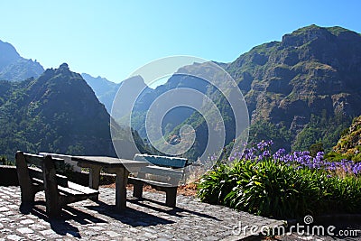 Picnic place in Madeira Stock Photo