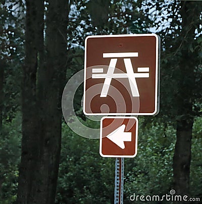 Picnic Site Sign Stock Photo