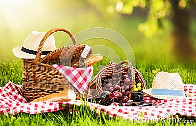 Picnic on a Sunny Day Stock Photo