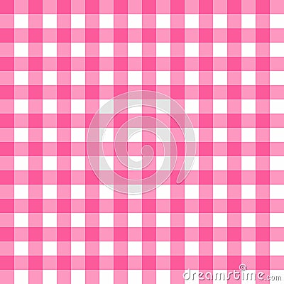 Picnic table cloth seamless pattern. Pink picnic plaid texture Vector Illustration