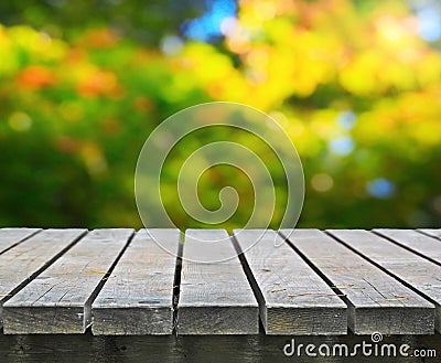 Picnic table Stock Photo