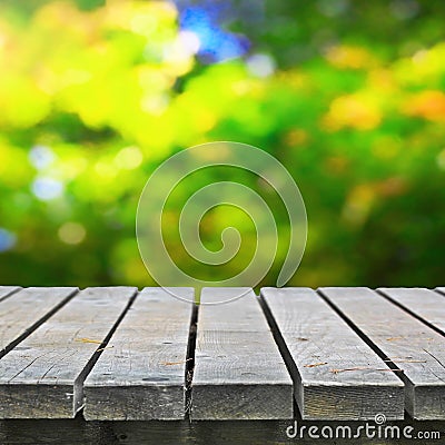 Picnic table Stock Photo