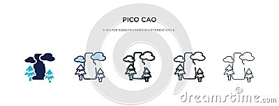 Pico cao icon in different style vector illustration. two colored and black pico cao vector icons designed in filled, outline, Vector Illustration