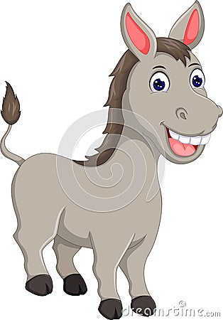 Cute horse cartoon posing with laughing Stock Photo