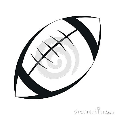 Pictogram ball game of American football, the game of rugby, logo, an American sport Stock Photo