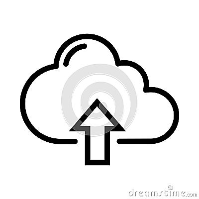 Cloud upload icon Vector Illustration