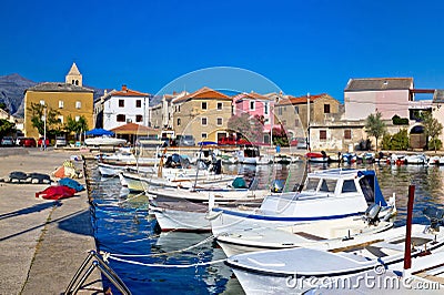 Pictoresque colorful Dalmatian village of Vinjerac Stock Photo