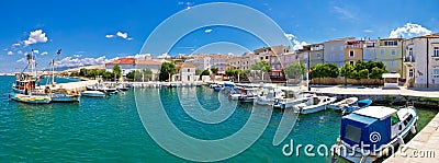Pictoresque fishermen village of Pag panorama Stock Photo