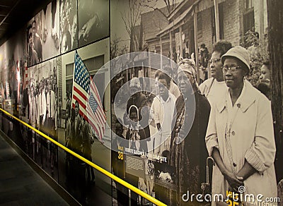 Pictorial History of African Americans inside the National Civil Rights Museum at the Lorraine Motel Editorial Stock Photo