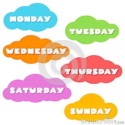 Days of the week Vector Illustration