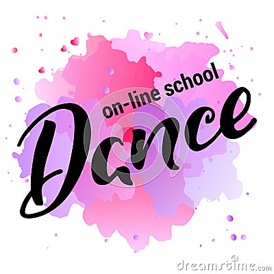 Dance on-line school Vector Illustration
