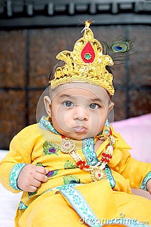 Picture of Baby krishna. Stock Photo
