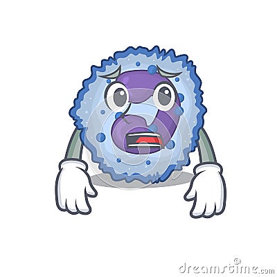 A picture of basophil cell showing afraid look face Vector Illustration