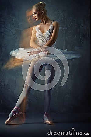 Picture of a beautiful ballet dancer. Stock Photo