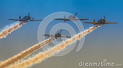 YAK-52 , Aerobatic Yakkers Editorial Stock Photo