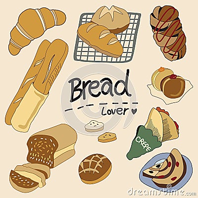 The picture of bread and Toast Stock Photo