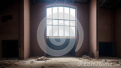 A Picture Of A Breathtakingly Gorgeous Room With A Huge Window AI Generative Stock Photo