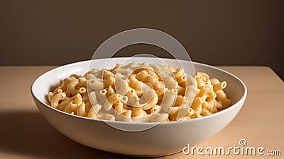 A Picture Of A Breathtakingly Immersive Bowl Of Macaroni And Cheese AI Generative Stock Photo