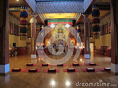 Buddha statue, Karma Triyana Dharmachakra Tibetan Buddhist Monastery Stock Photo