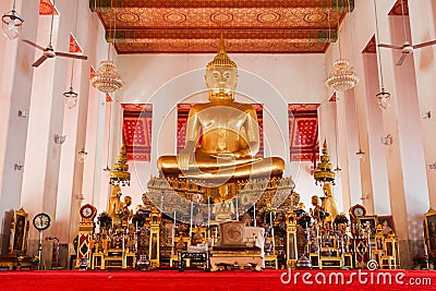 Picture of Buddha statue at Wat Pho temple. Bangkok, Thailand. Stock Photo