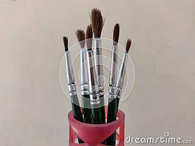 Picture of bunch of paint brushes. Stock Photo