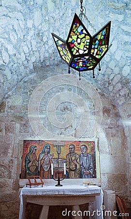 Chapel of the Innocents, Church of the Nativity, or Basilica of the Nativity, Bethlehem Editorial Stock Photo