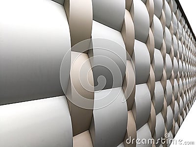 Picture collections of aluminum architectural metal patterns. Stock Photo