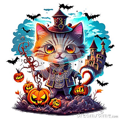 Concept Halloween Cute death halloween background Stock Photo