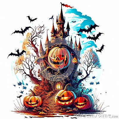 Concept Halloween Cute death halloween background Stock Photo