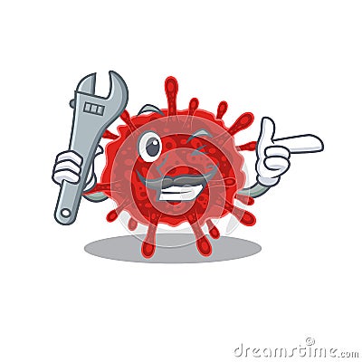 A picture of cool mechanic buldecovirus cartoon character design Vector Illustration